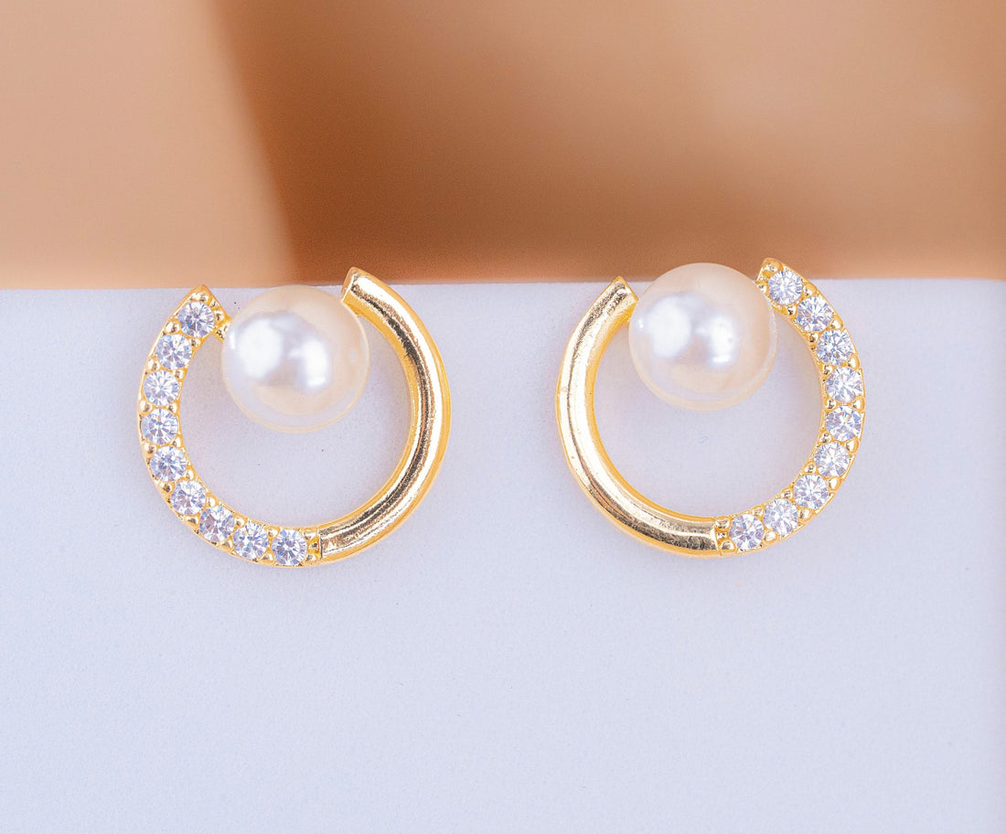 Aretes Orbe Dorados Ref: B2842