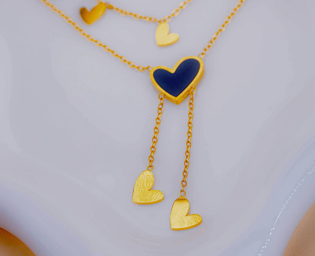 Collar Corazón Negro Ref:D663