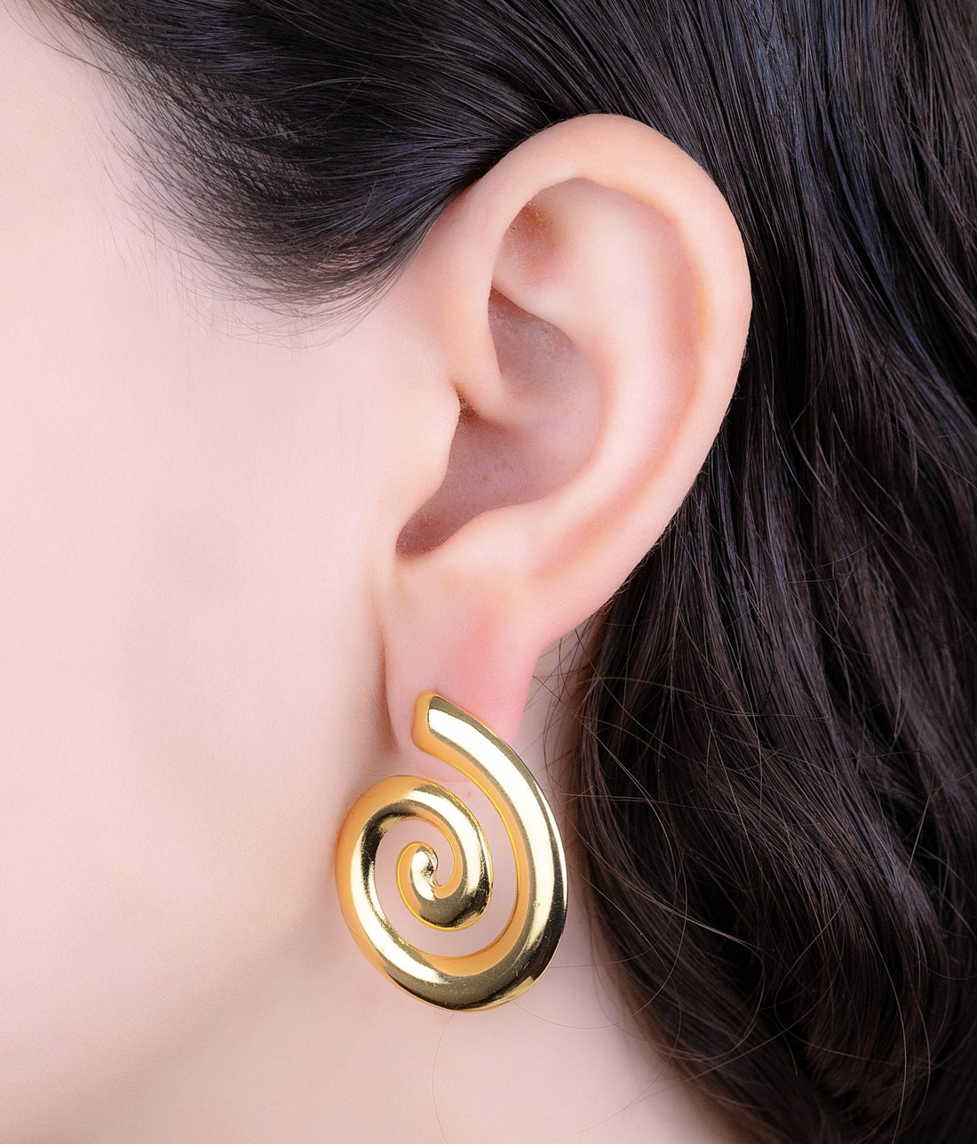 Aretes Espirales Dorados Ref:B2604