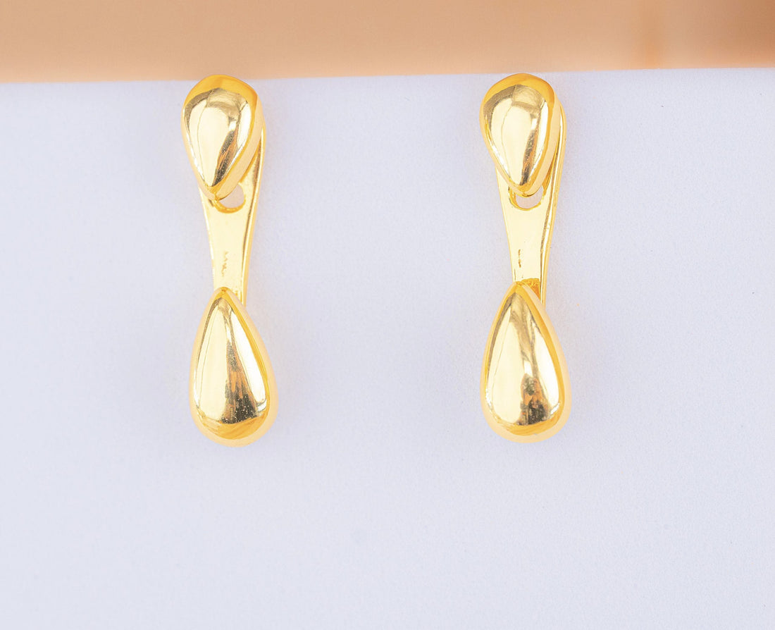 Aretes Mini Gotas Dorados Ref:B2523
