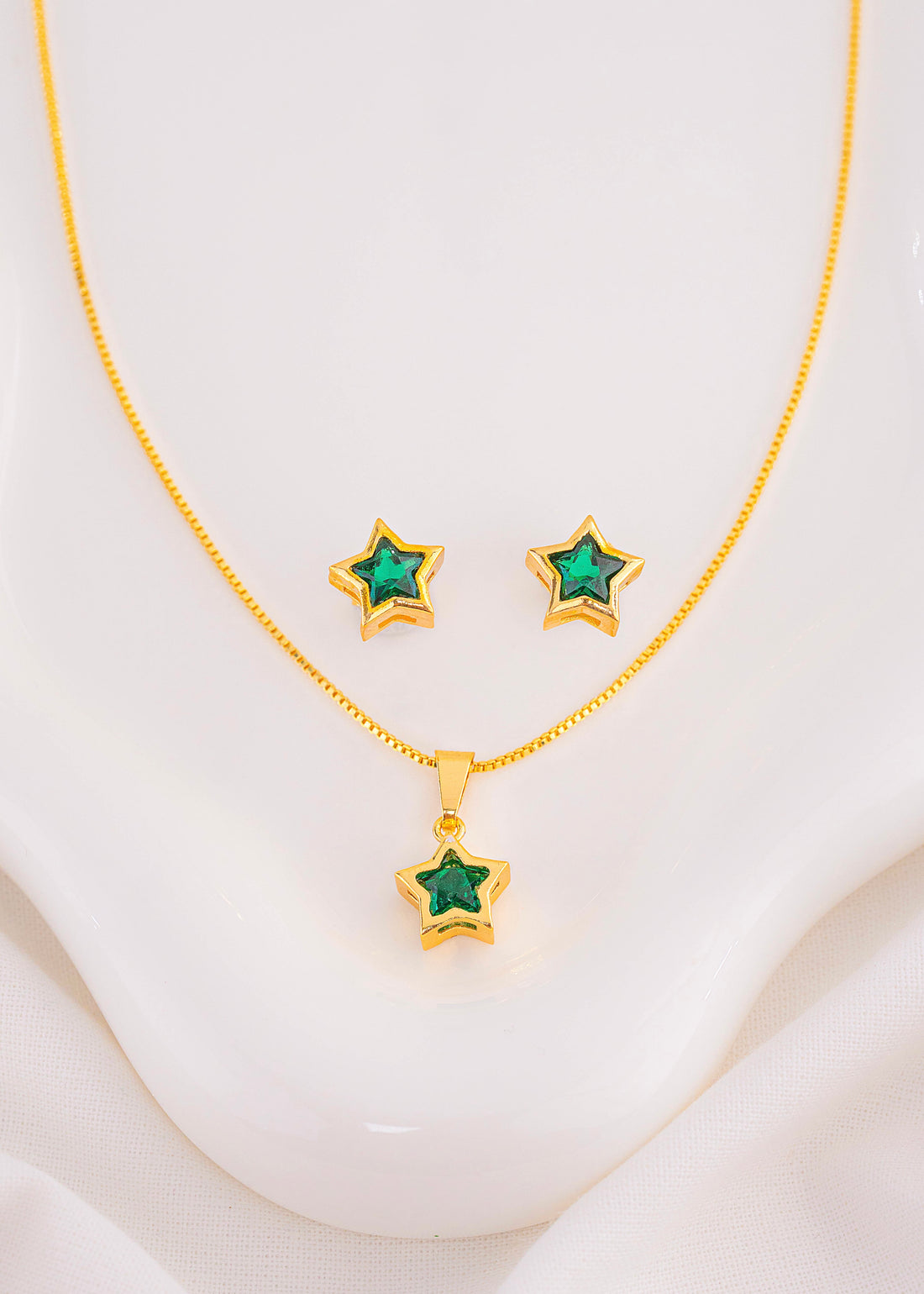 Set Cadena + Topos Estrella Esmeralda