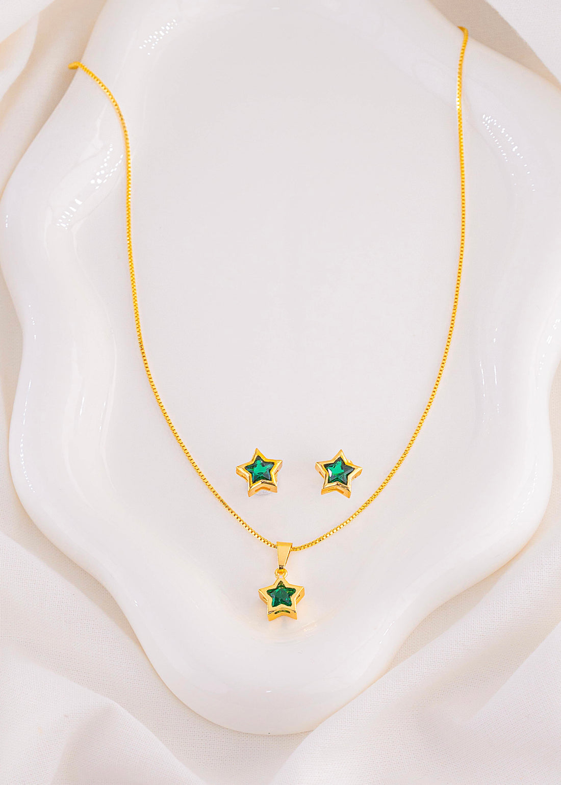 Set Cadena + Topos Estrella Esmeralda
