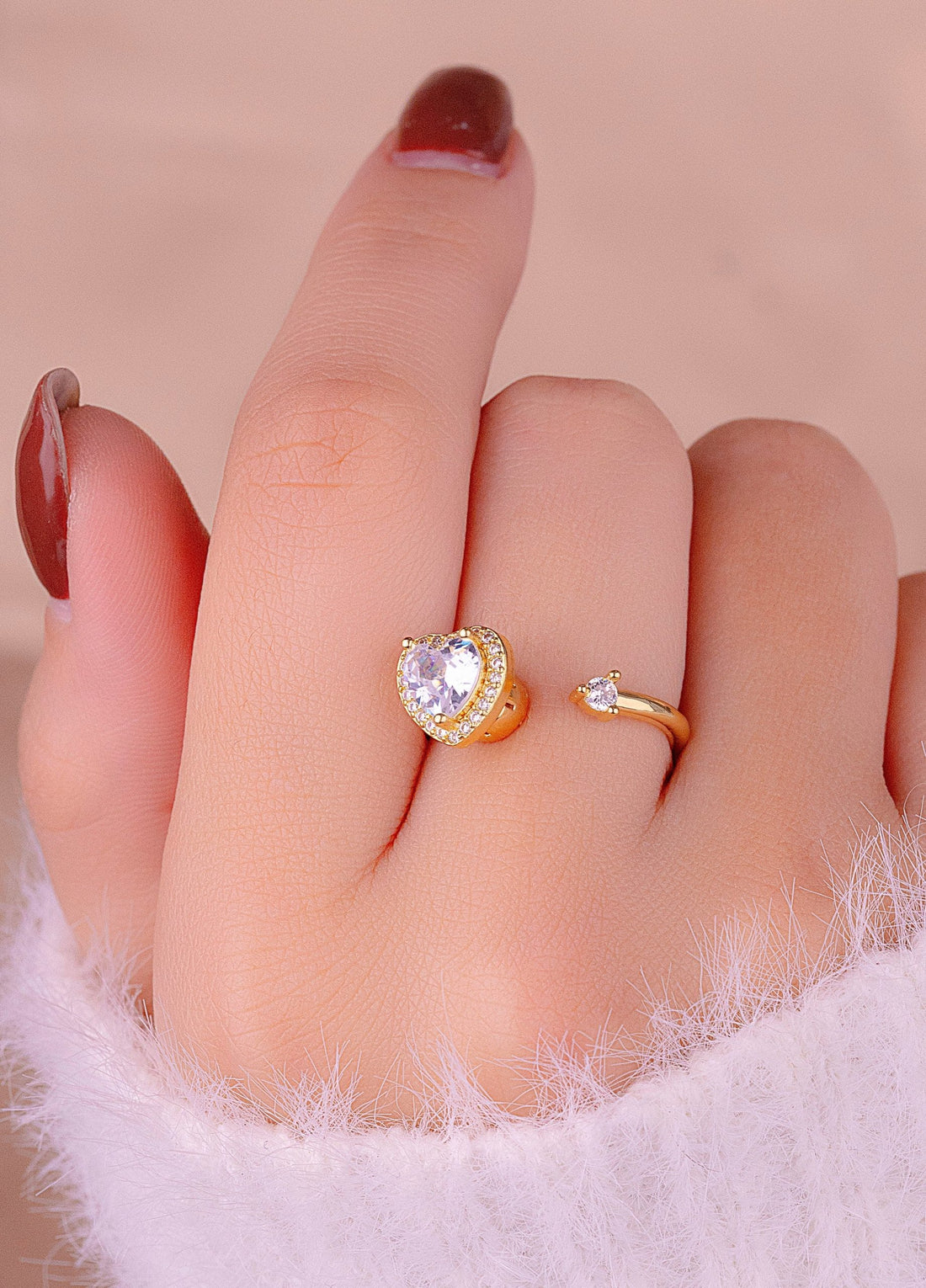Anillo Ansiedad Corazón Dorado Ref: A1621