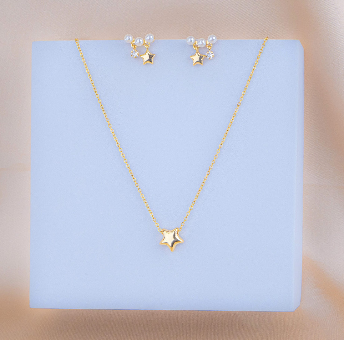 Juego Estrella Perlas Dorado Ref: G350