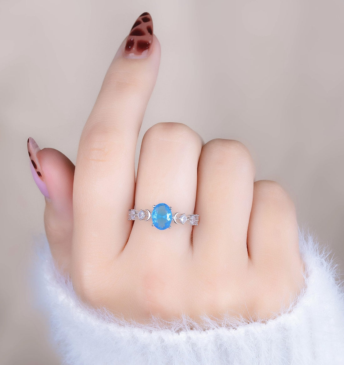 Anillo Lunaria Plateado Ref: A2441