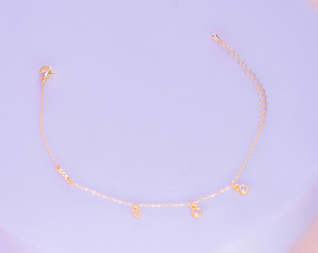 Pulsera Circones Corazón Dorada Ref:I255