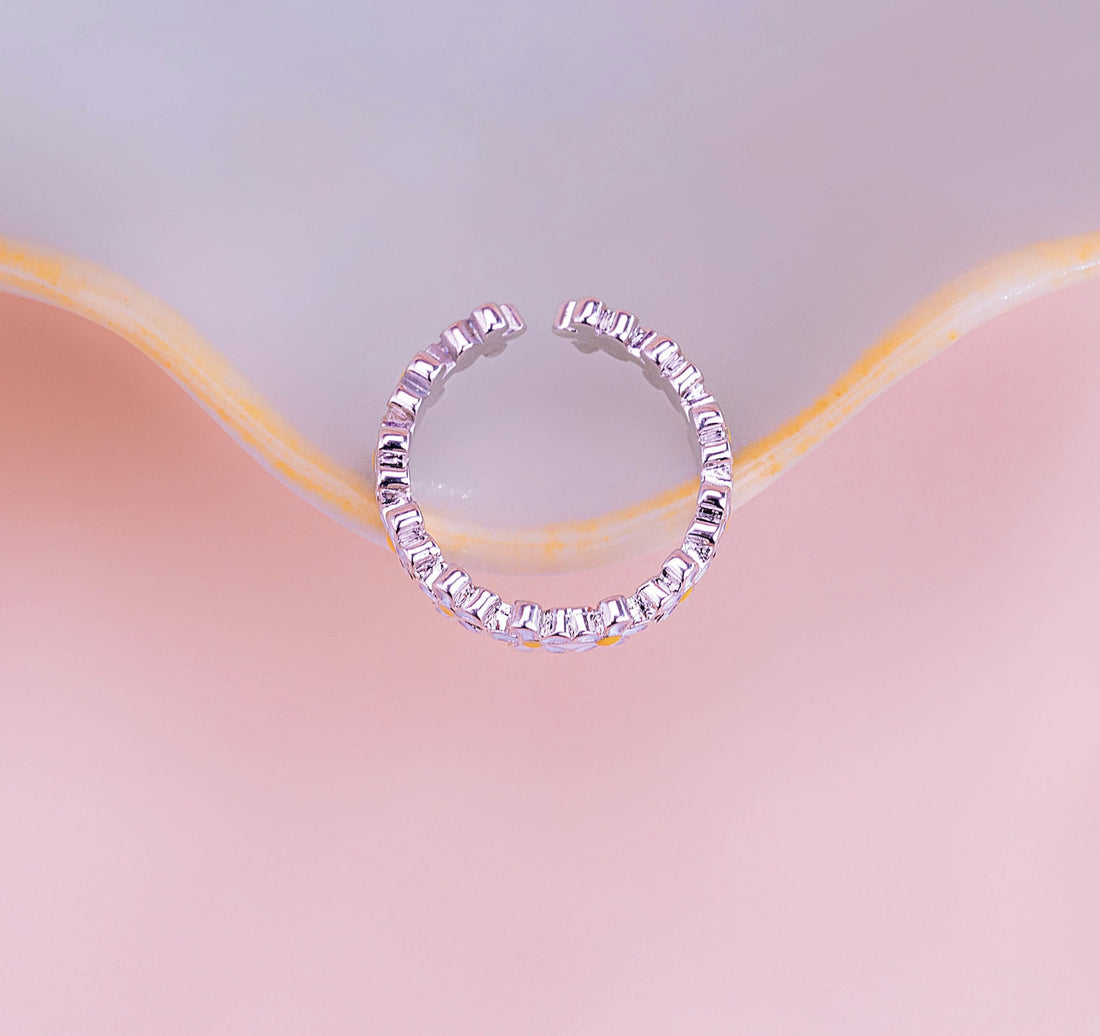 Anillo Margaritas Plateado Ref: A1981
