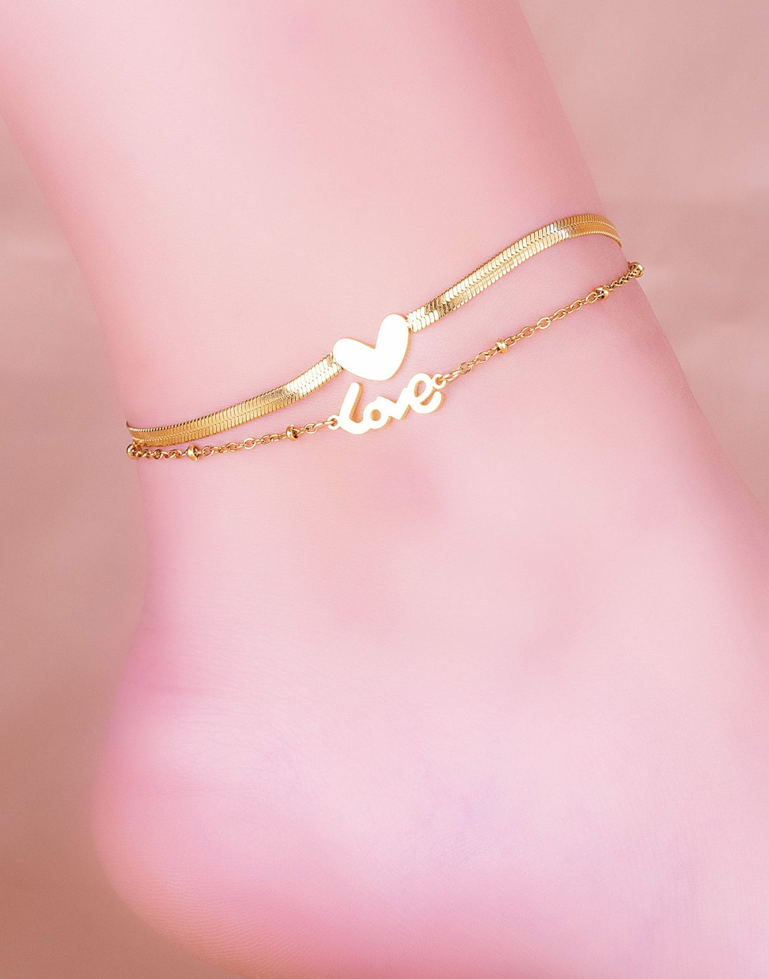 Tobillera Love Dorada Ref: M175