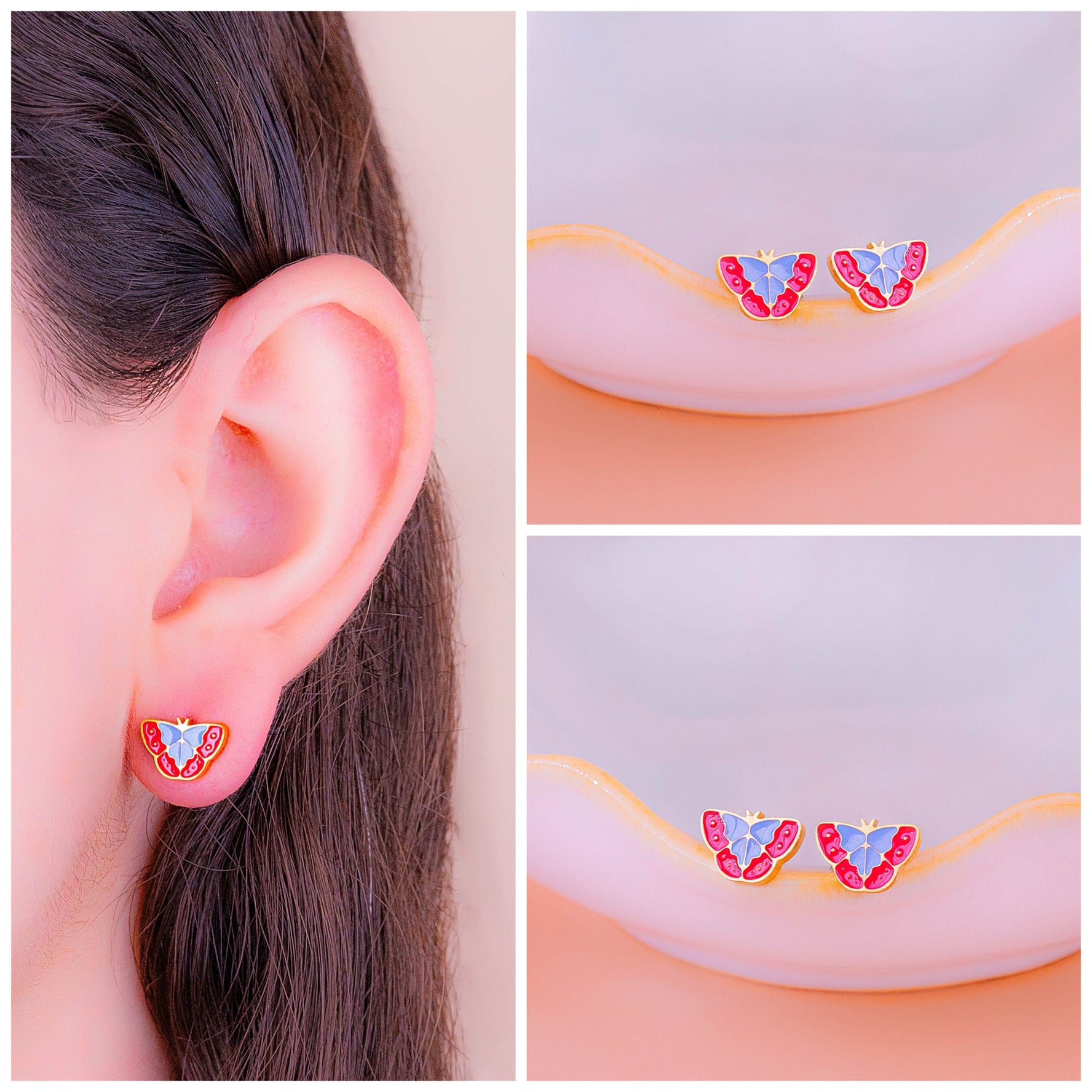 Topitos Seguridad Mariposas Colores Ref: L677