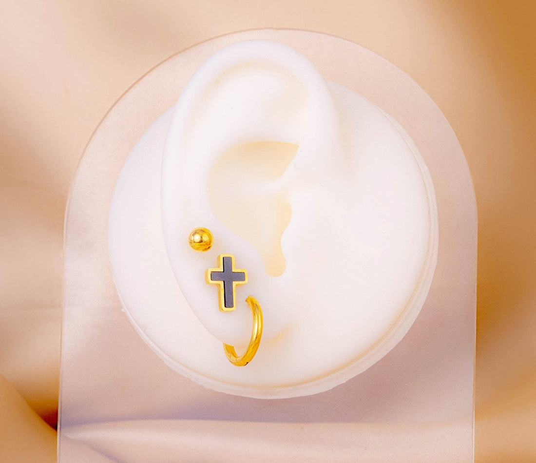 Set Aretes Cruces Candongas Ref:K511