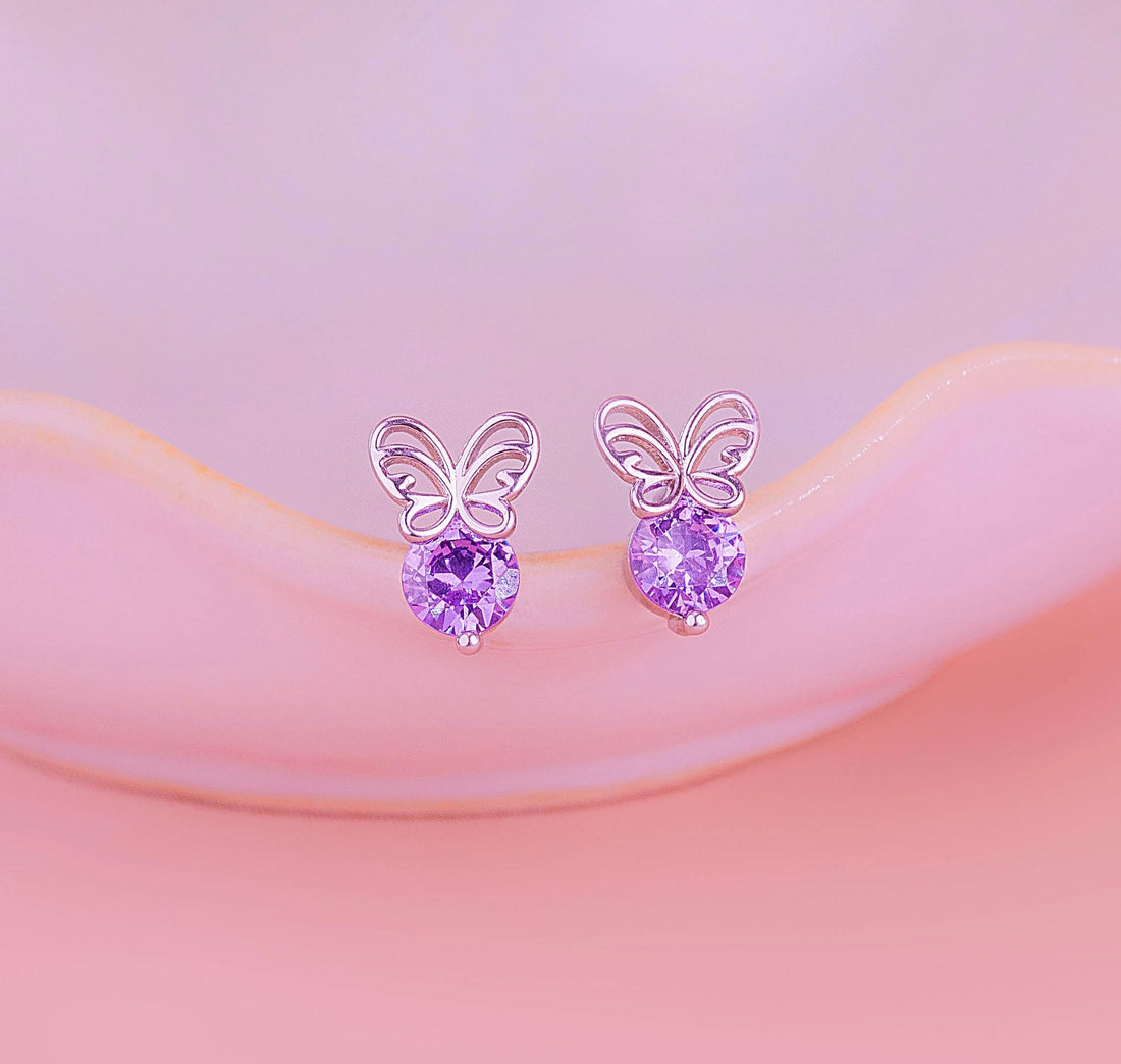 Topitos Mariposas Lilas Ref:L258