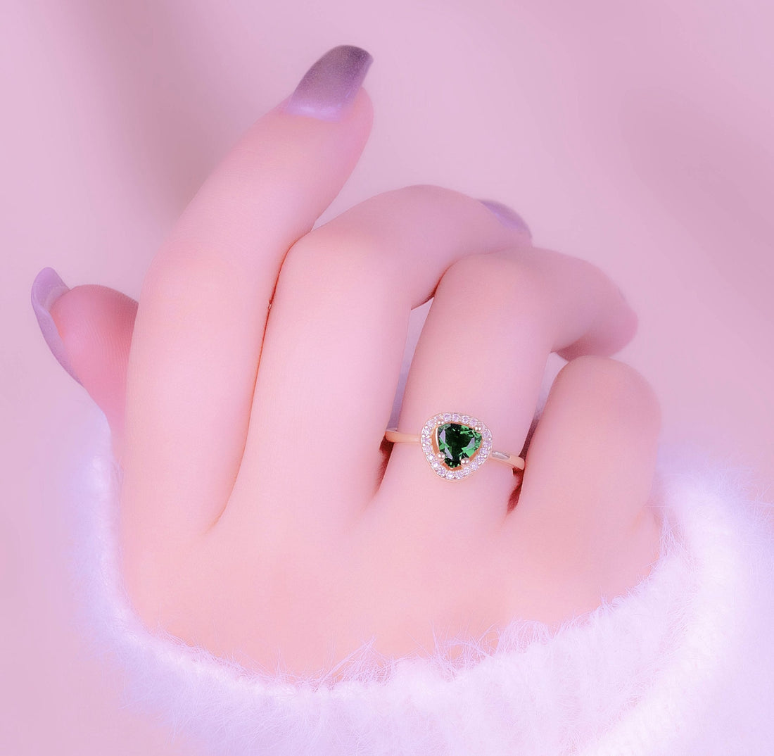 Anillo Esmeralda Dorado Ref:A367