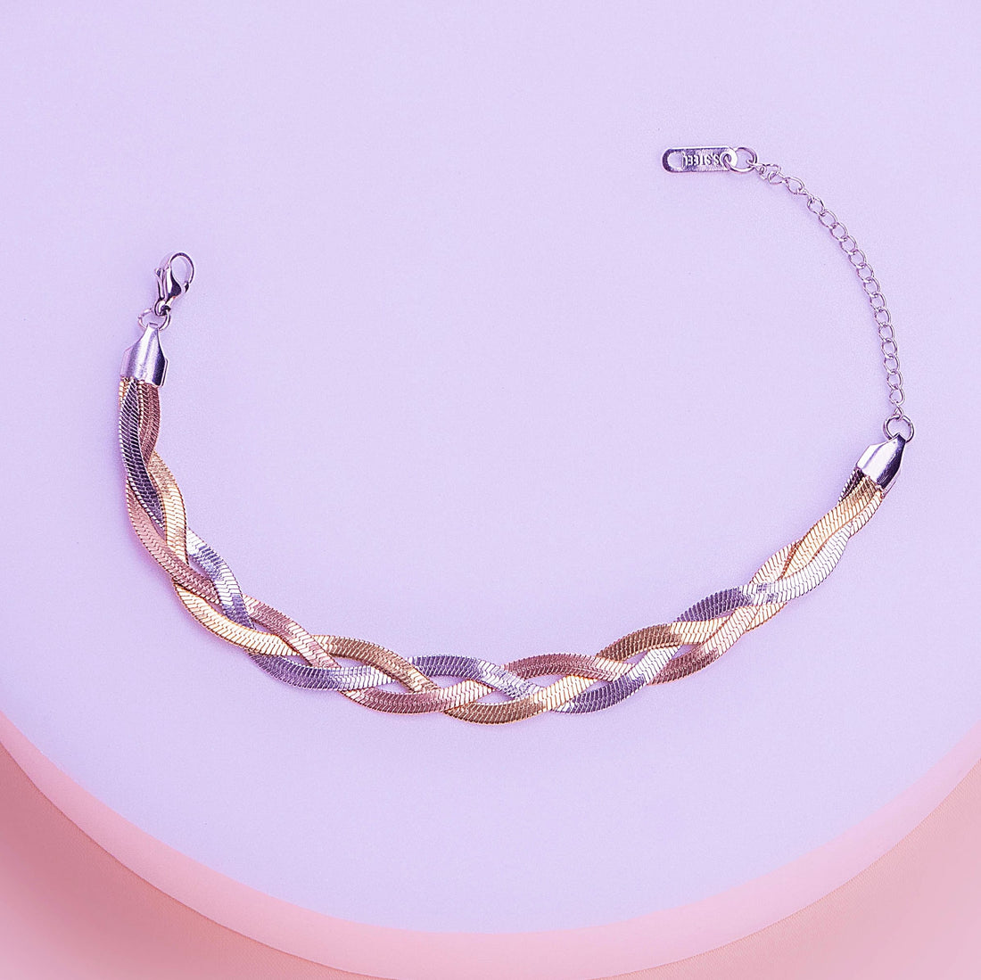 Pulsera Trenzada Tricolor Ref:I134