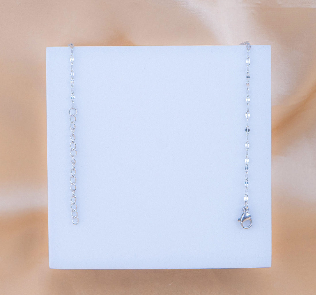 Cadena Corazón Plateado Ref: C1083