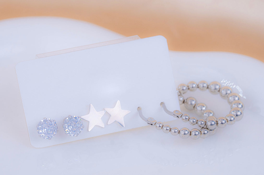 Set Aretes Candongas Estrellas Ref: K750