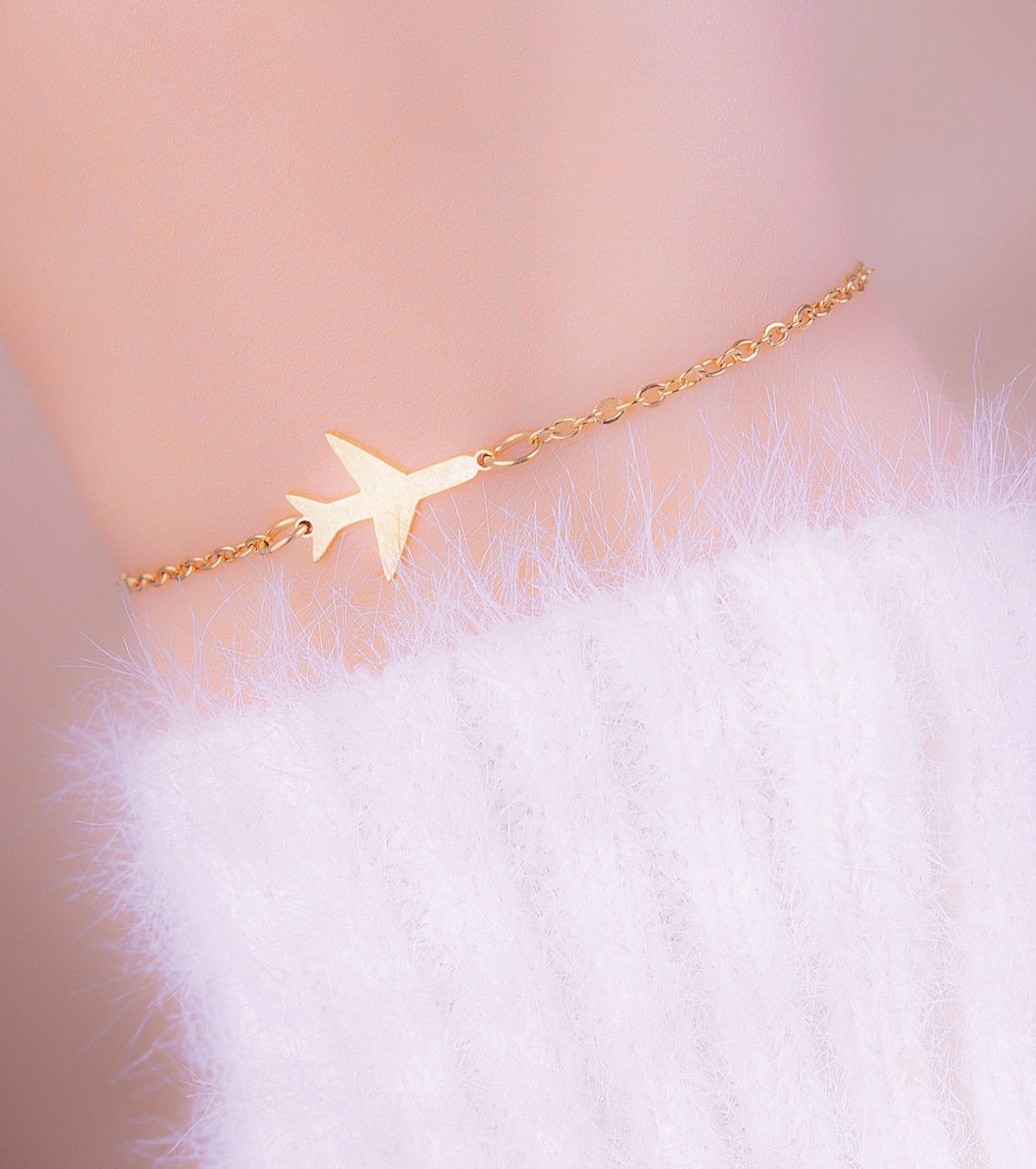 Pulsera Avión Dorada Ref: I333