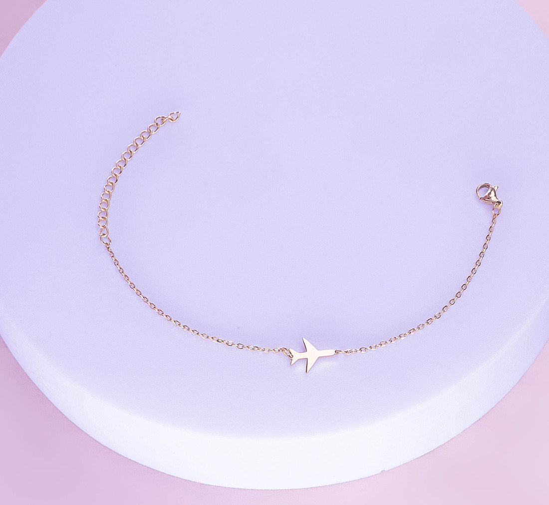 Pulsera Avión Dorada Ref: I333