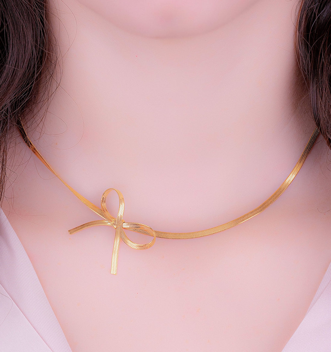 Collar Moño Dorado Ref: D364