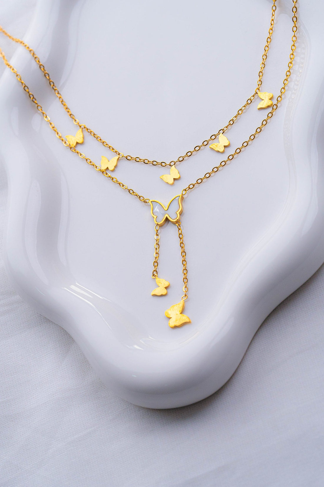 Collar Mariposas Dorado Ref: D365