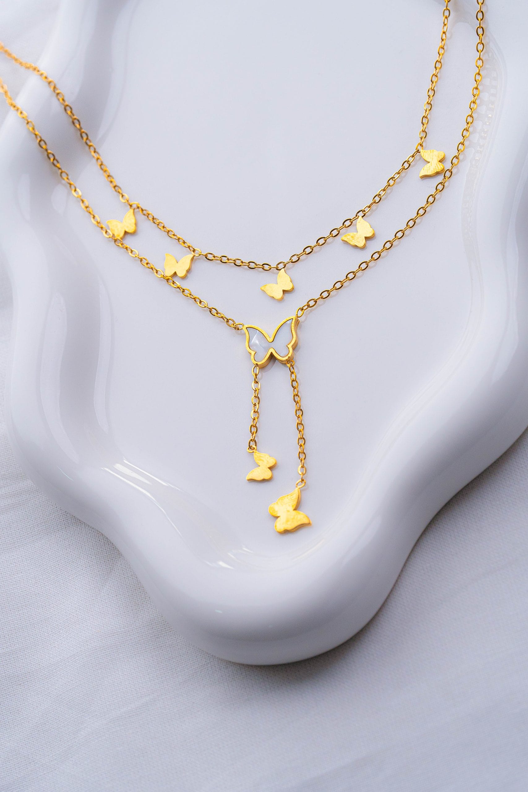 Collar Mariposas Dorado Ref: D365
