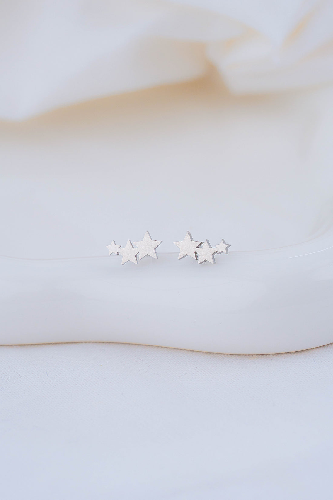 Topitos Tres Estrellas Plateados Ref: L2094