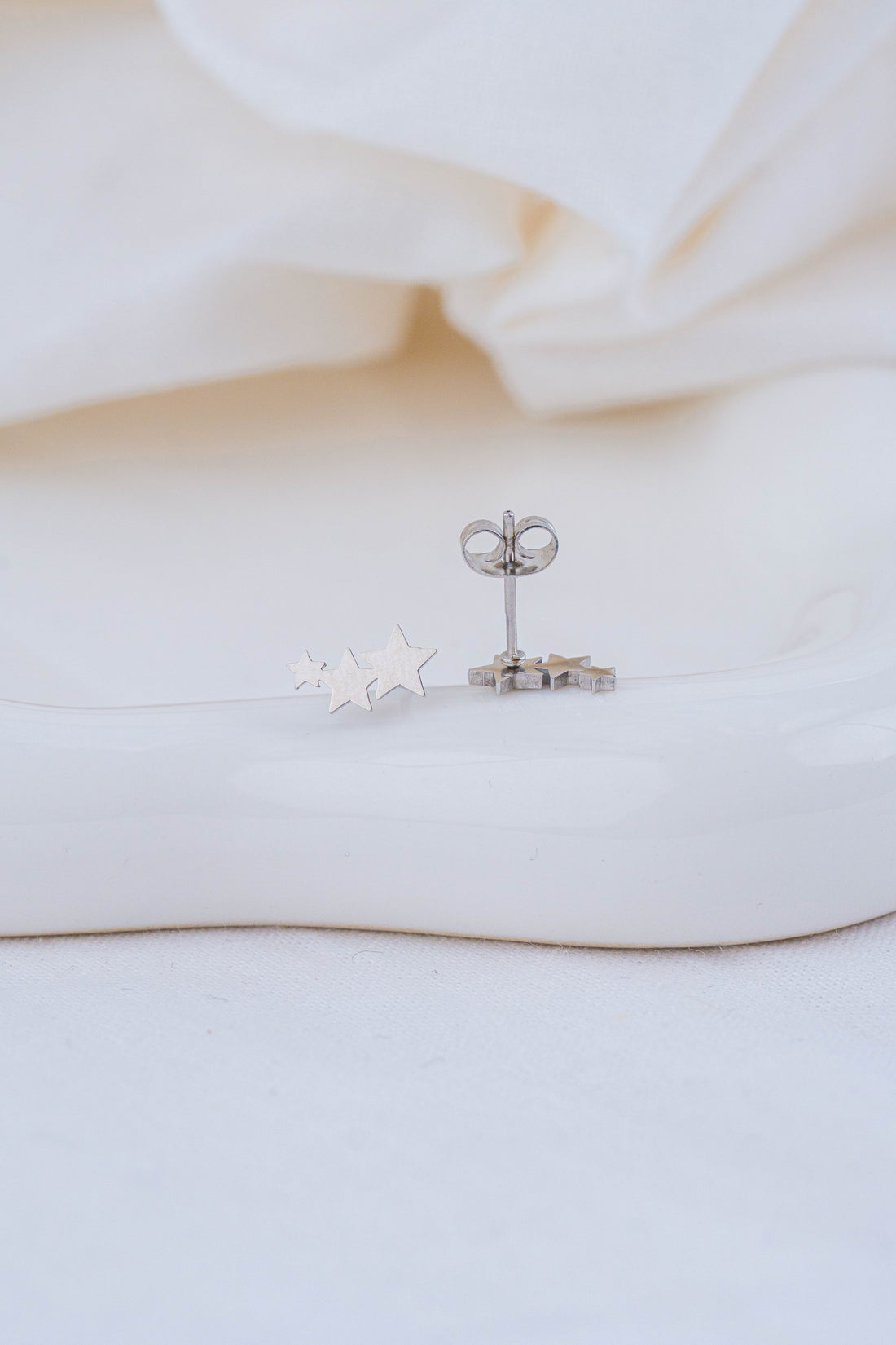 Topitos Tres Estrellas Plateados Ref: L2094