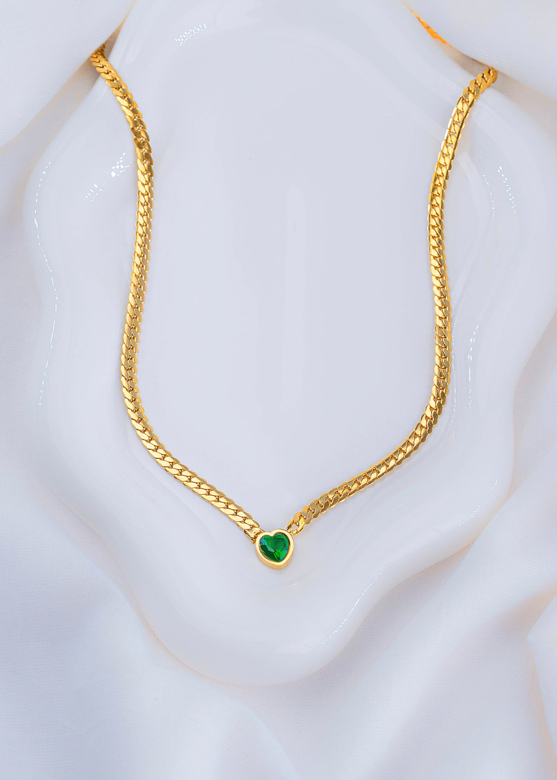 Collar Corazón Esmeralda