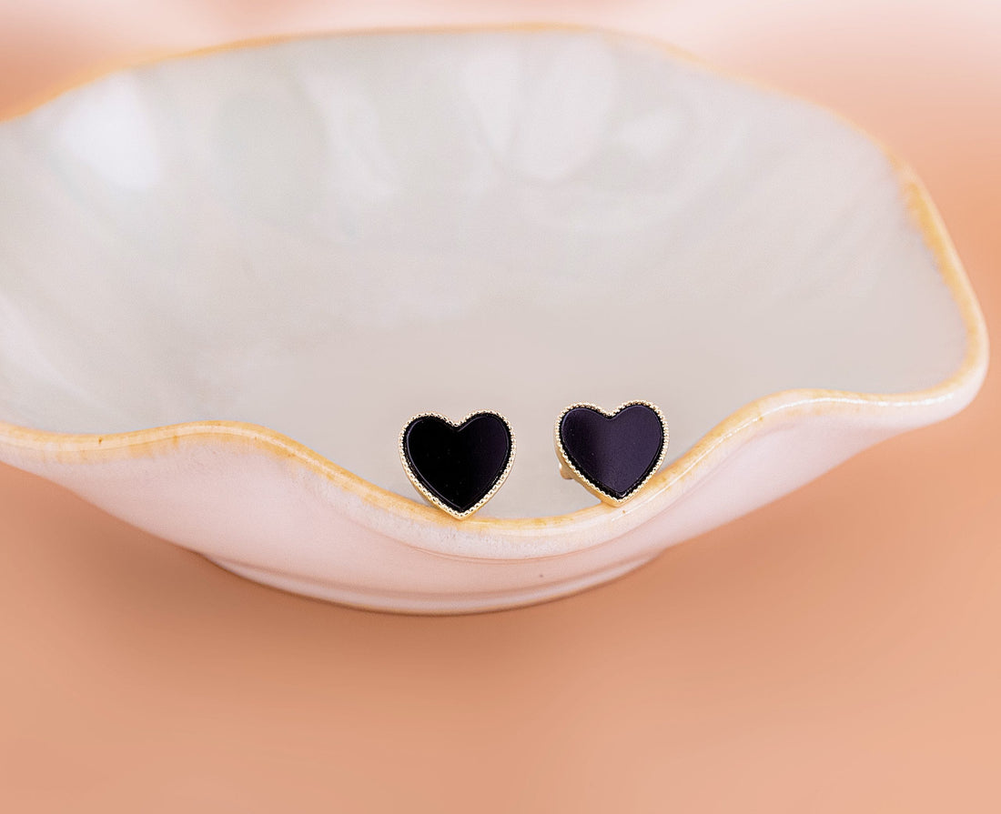Topitos Corazones Negros Ref: L770