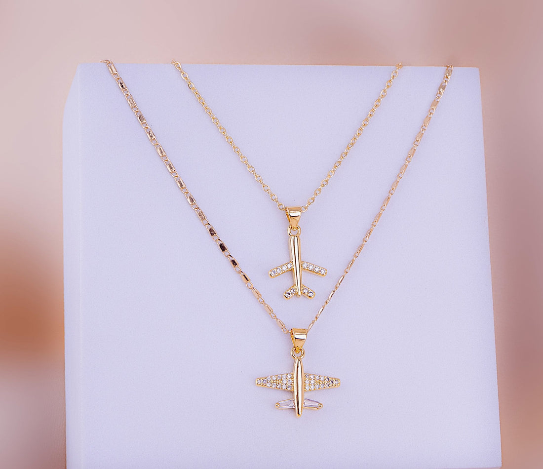 Collar Aviones Dorado Ref: D443