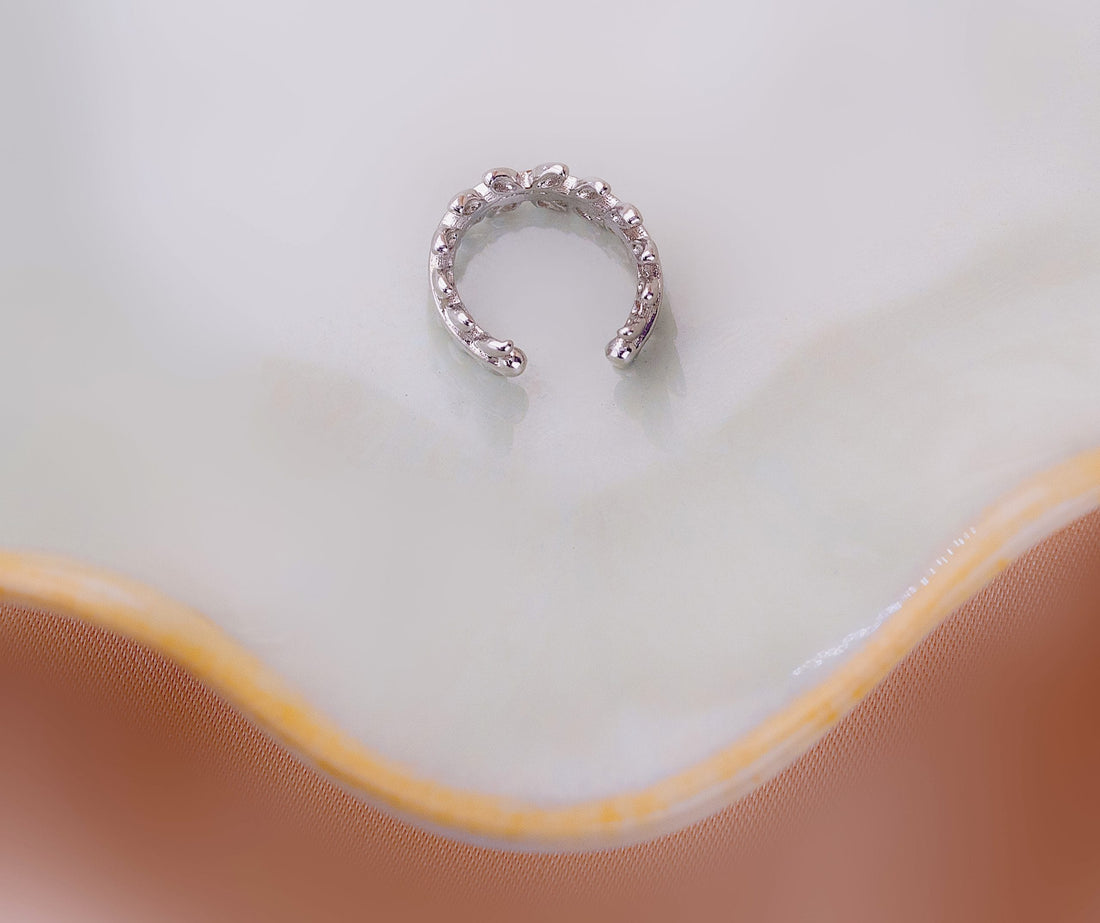 Ear Cuff Espigas Plateado Ref: E745