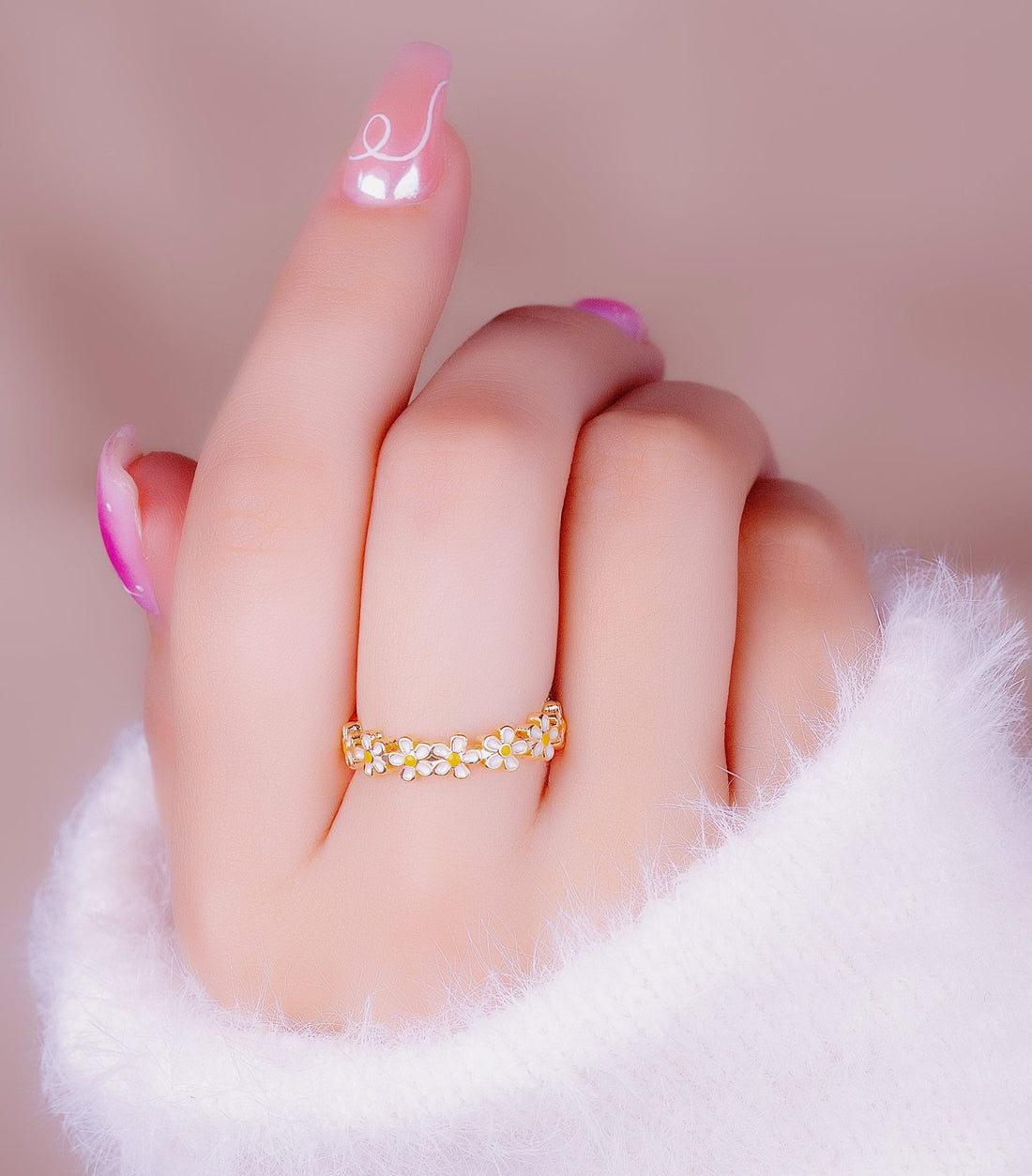 Anillo Margaritas Dorado Ref: A1581