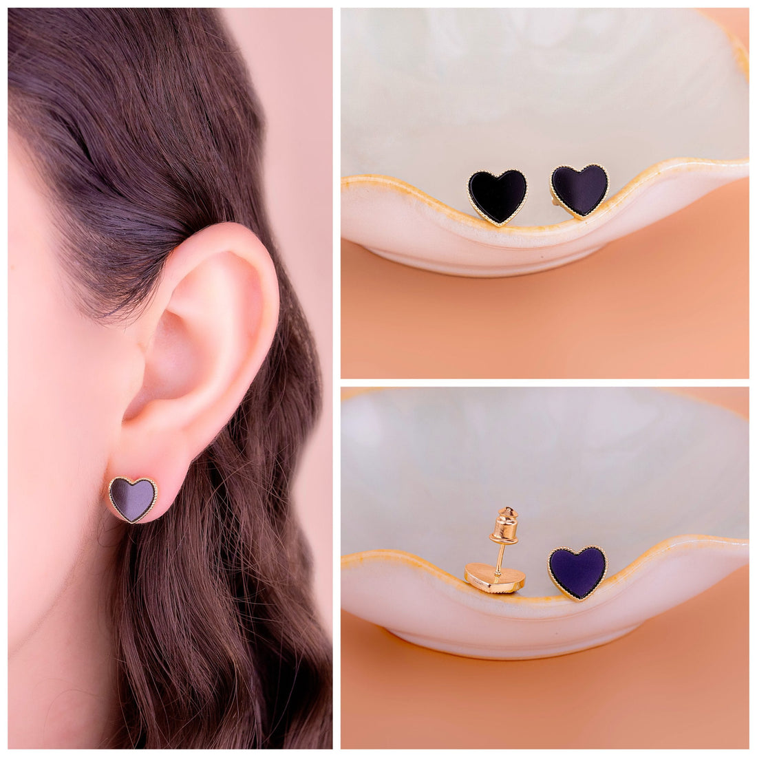 Topitos Corazones Negros Ref: L770