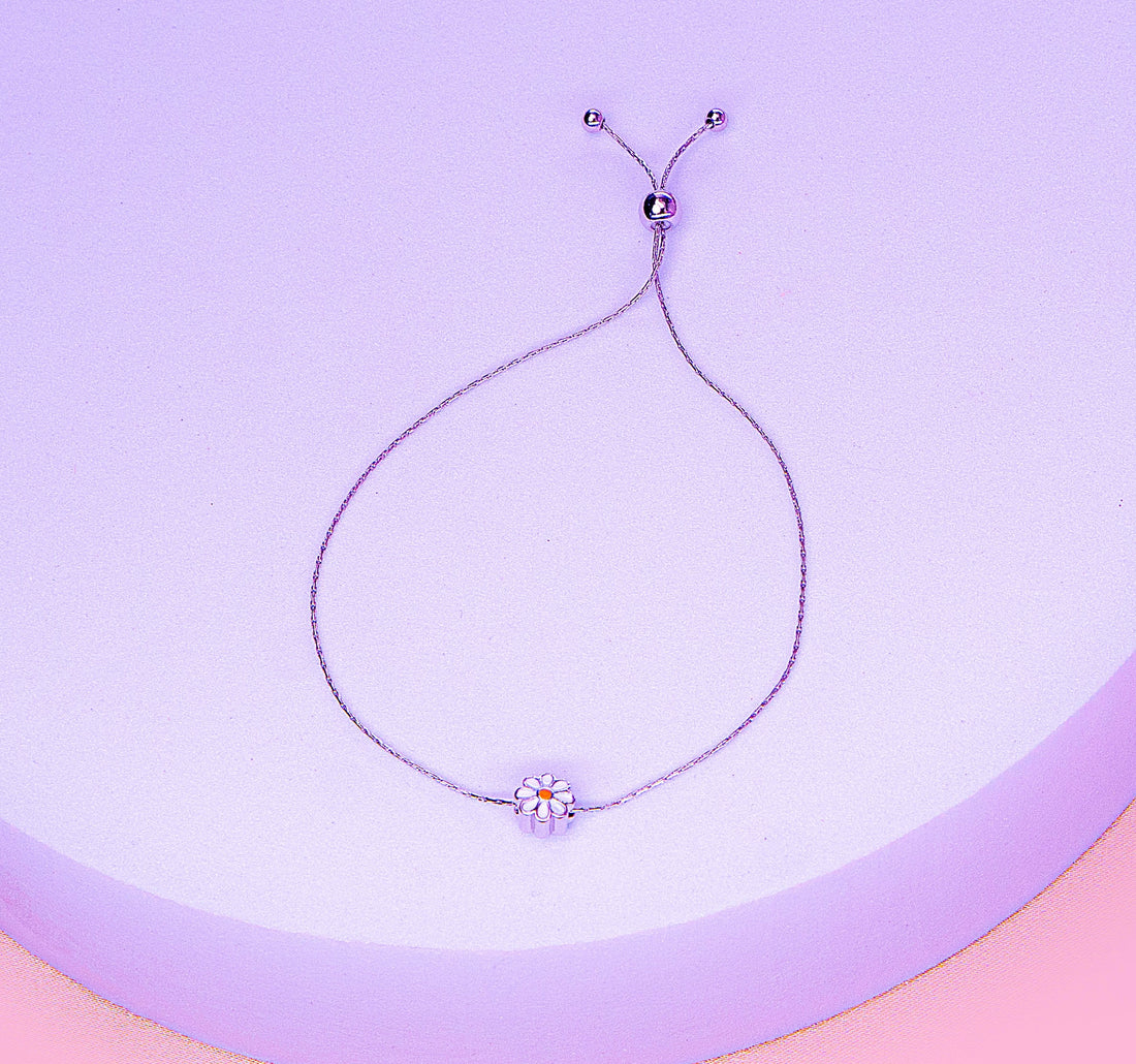 Pulsera Margarita Plateada Ref: I410