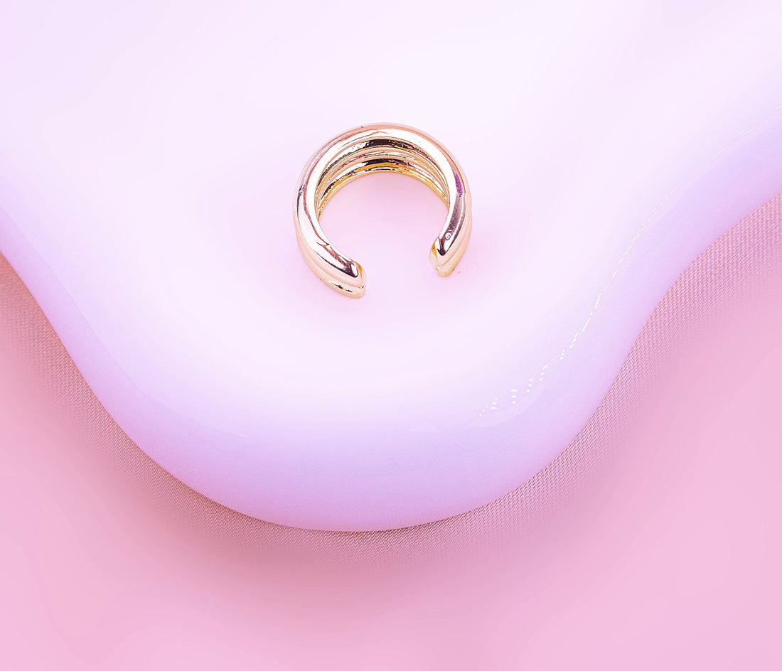 Ear Cuff Doble Dorado Ref: E785
