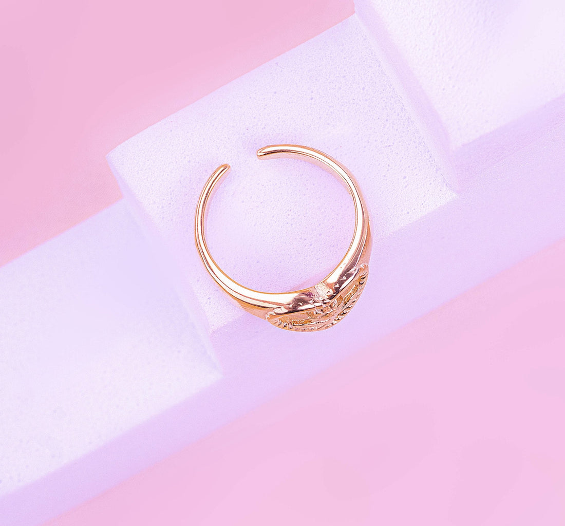 Anillo Corazón Flor Dorado Ref: A2241