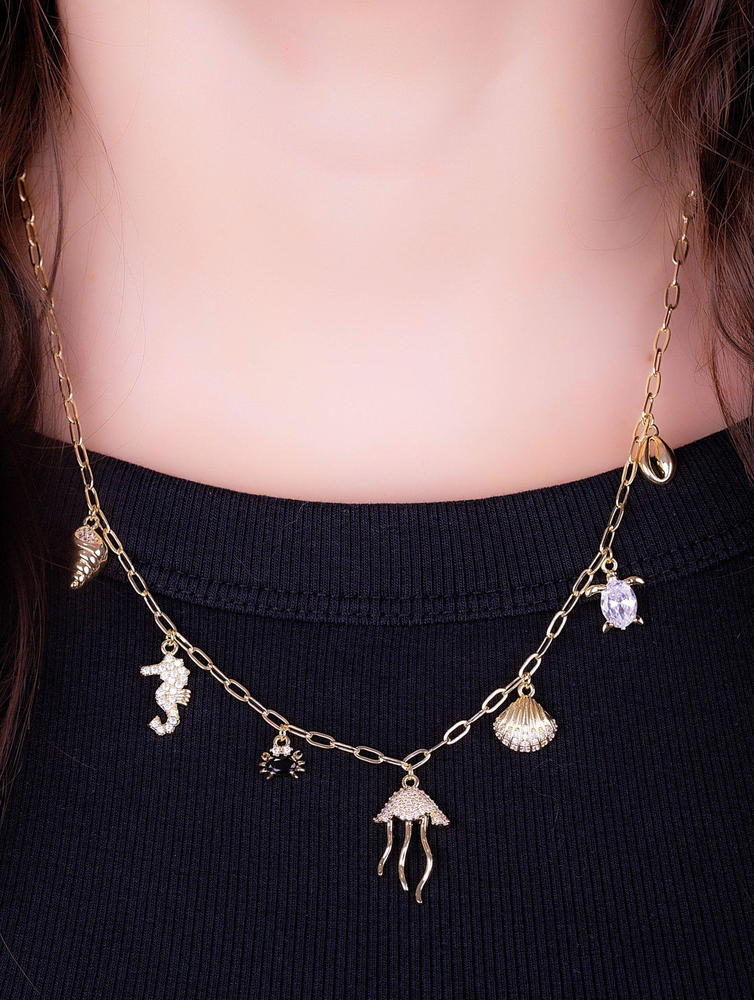 Collar Océano Dorado Ref: D463