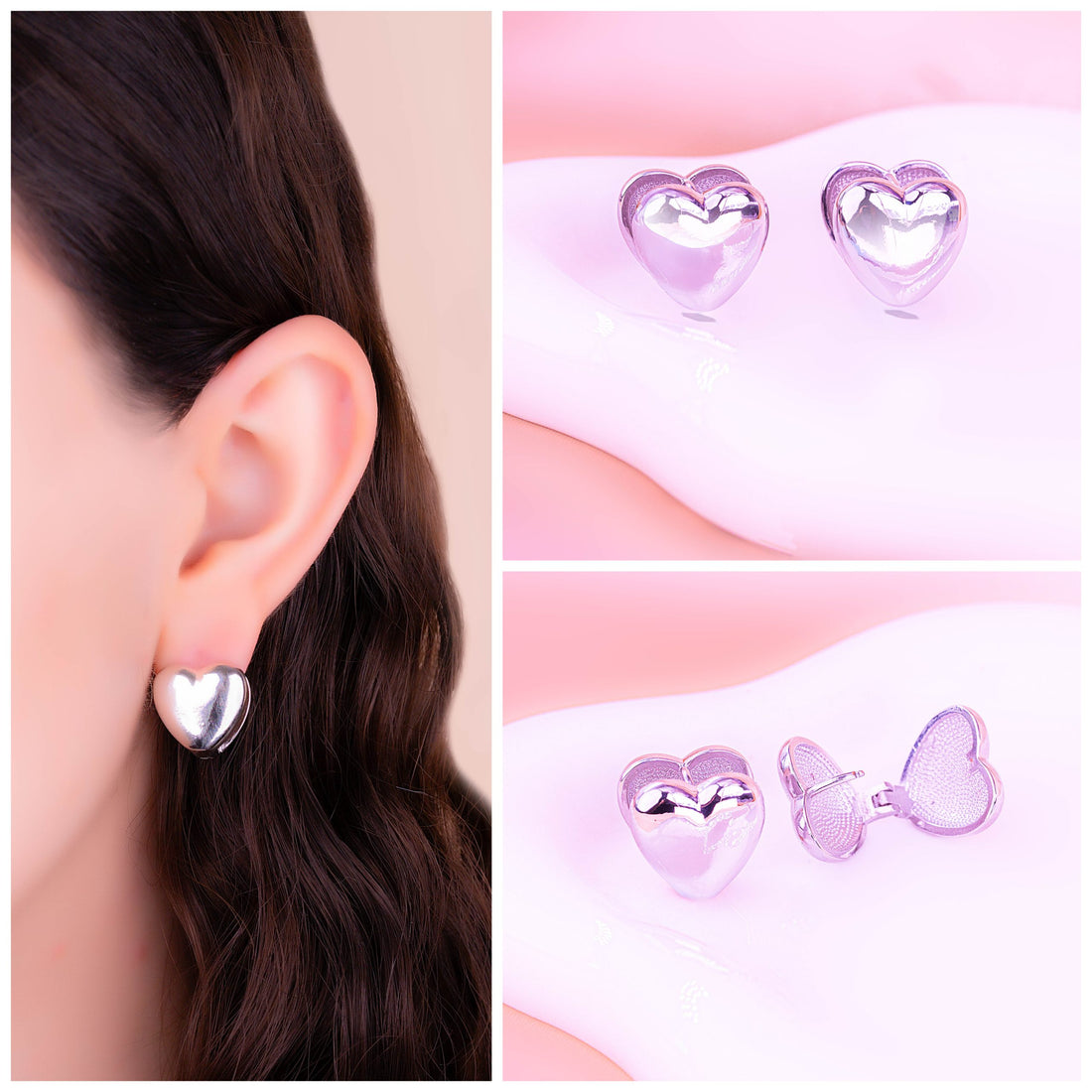 Aretes Venus Plateados Ref: B090