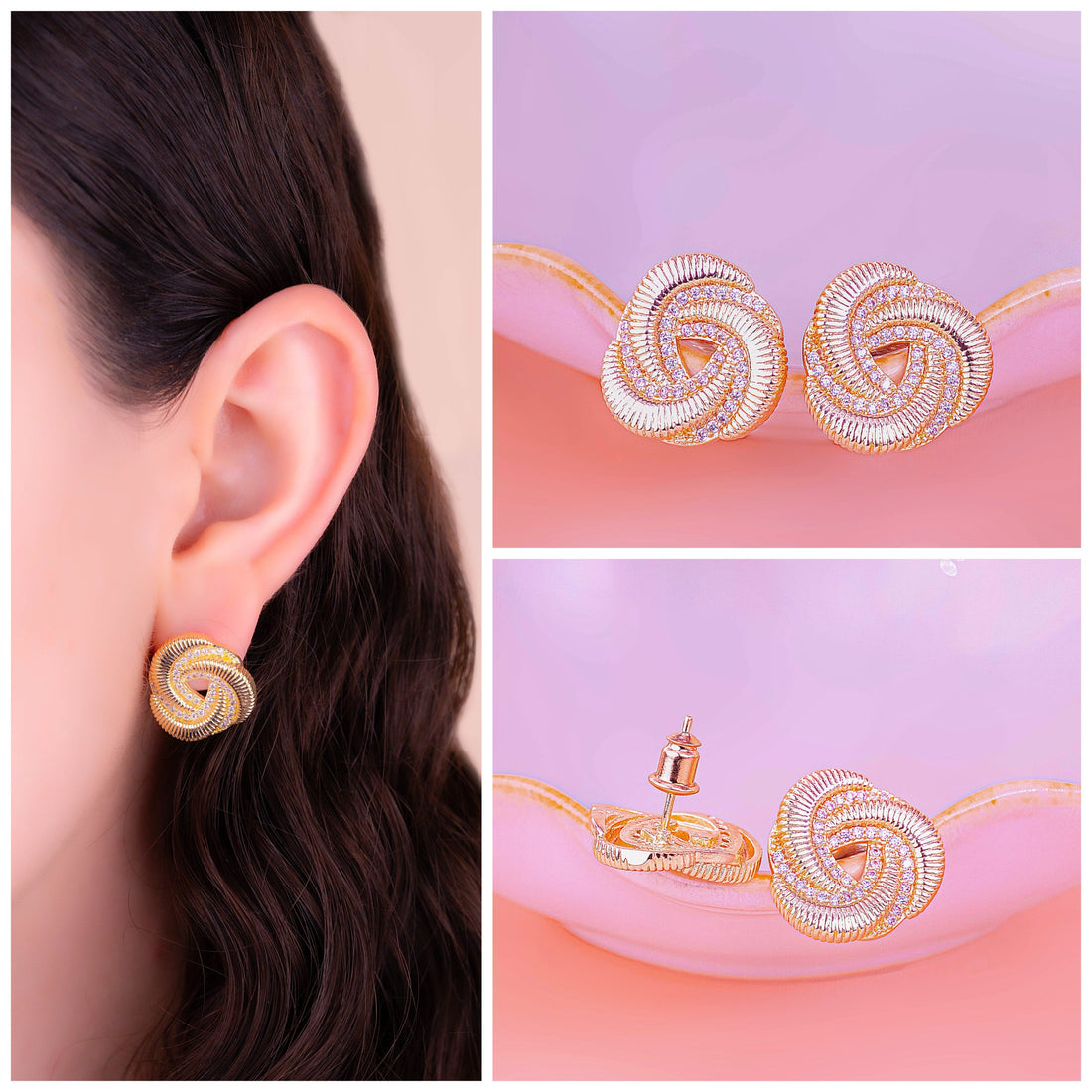 Aretes Aura Dorados Ref: B128