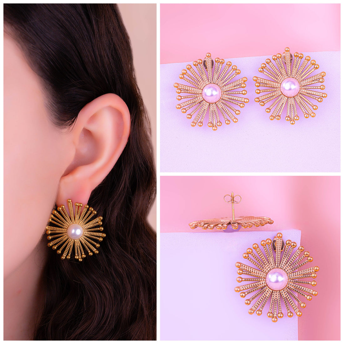 Aretes Solara Dorados Ref: B207
