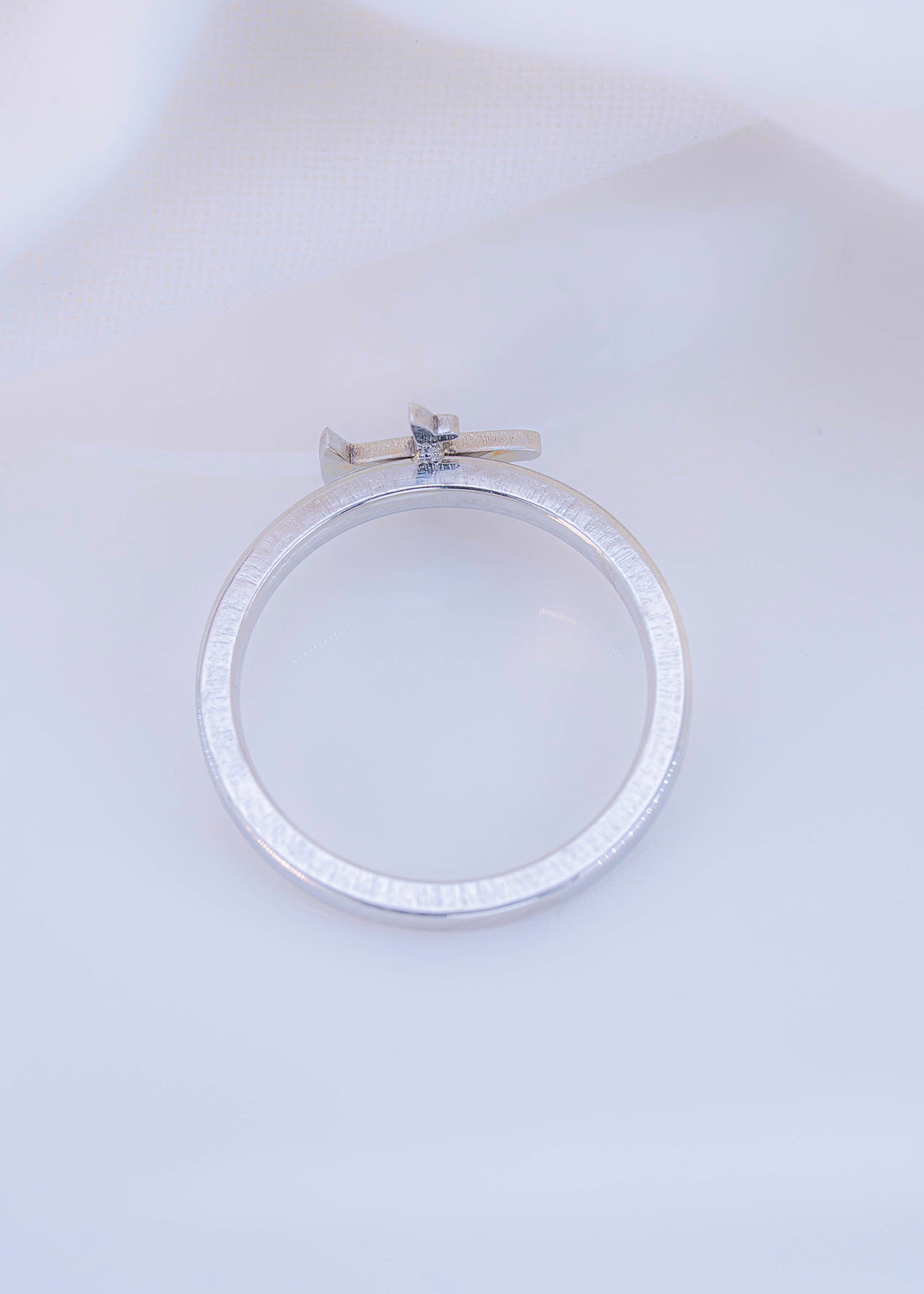 Anillo Avión Plateado Talla 7