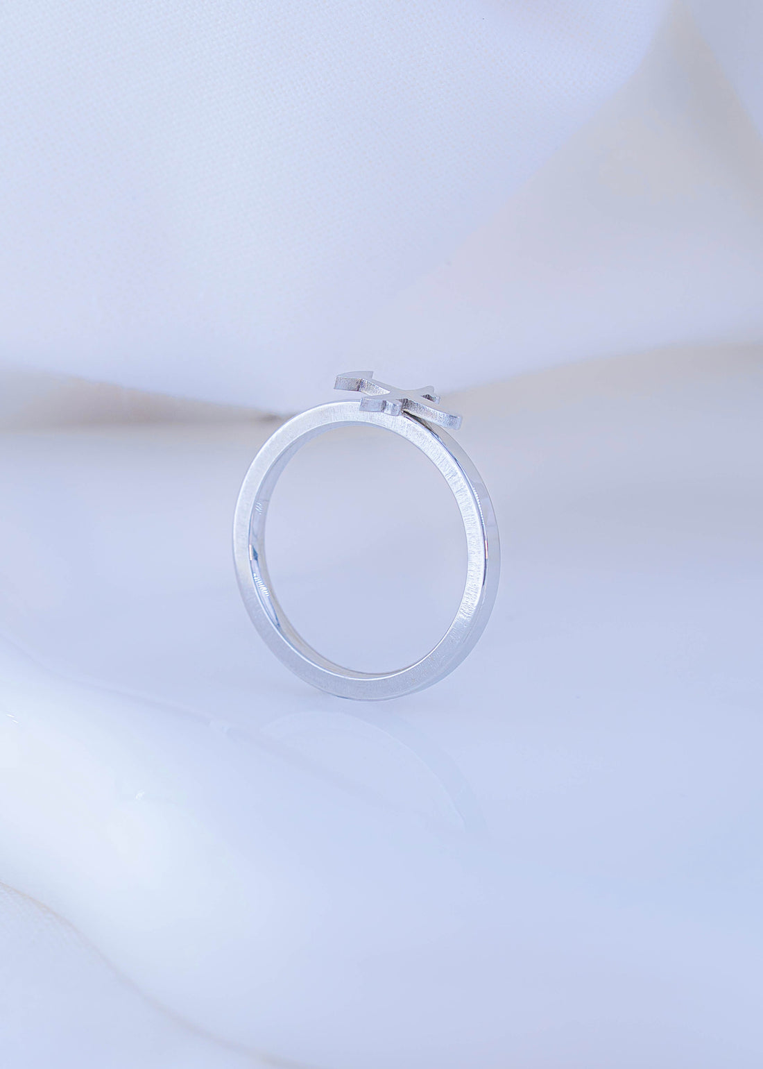 Anillo Avión Plateado Talla 7