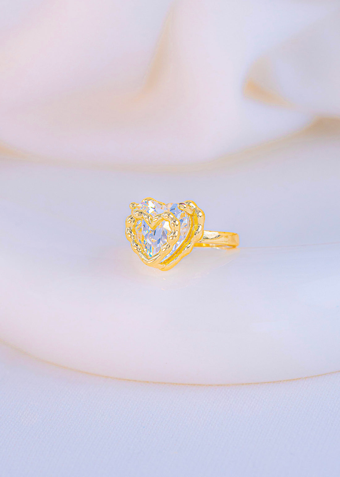 Ear Cuff Corazón Circón