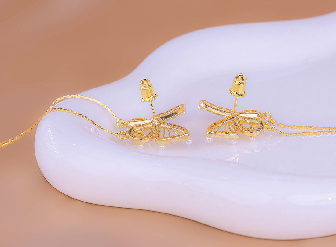 Aretes Mariposas Largos Ref:B554