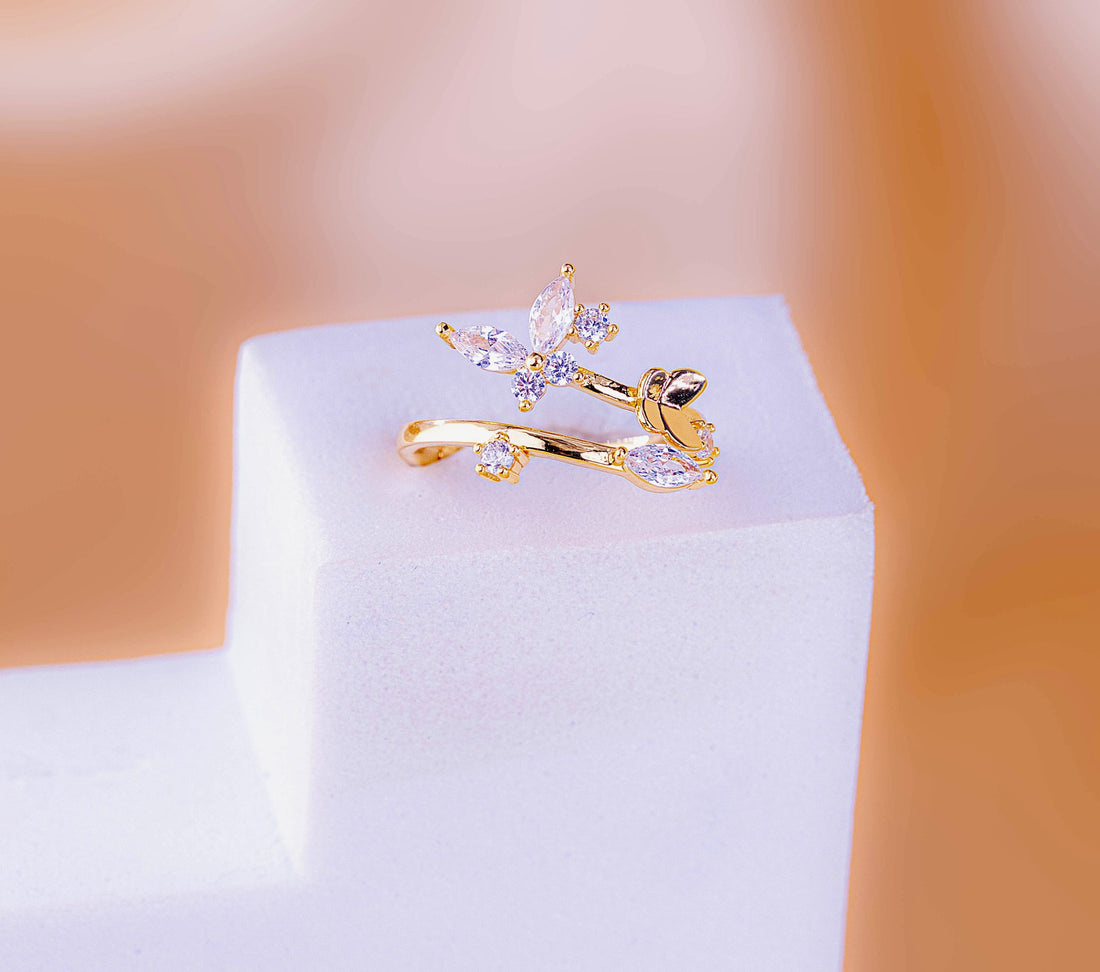 Anillo Nympha Dorado Ref:A344
