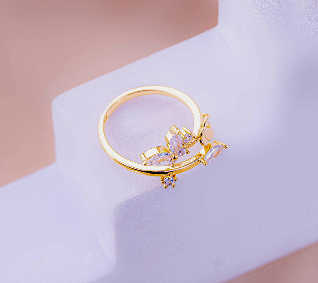 Anillo Nympha Dorado Ref:A344