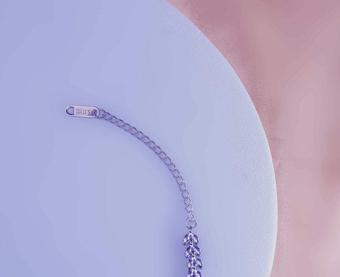 Pulsera Corazón Espigas Plateada Ref:I295