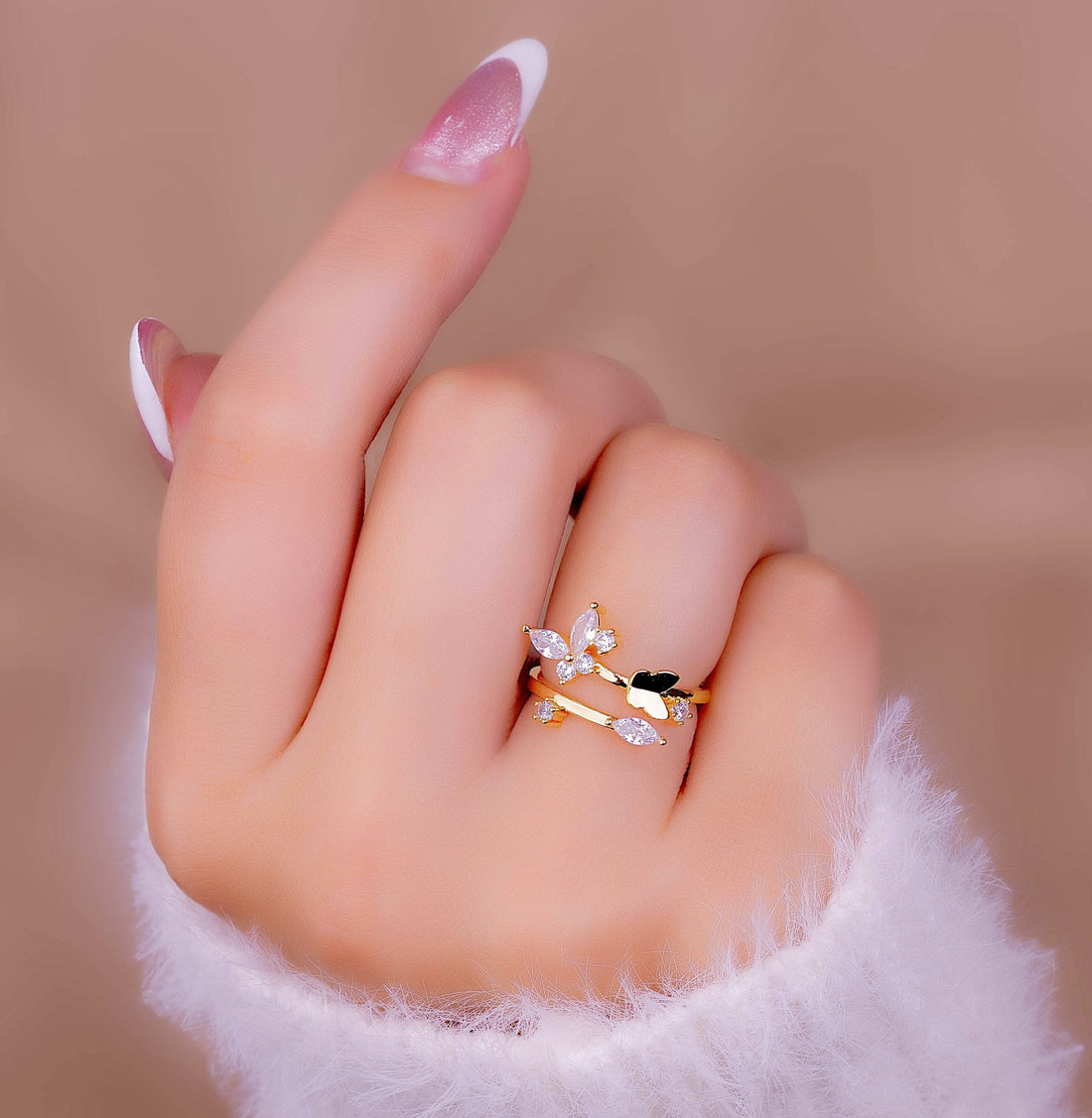 Anillo Nympha Dorado Ref:A344