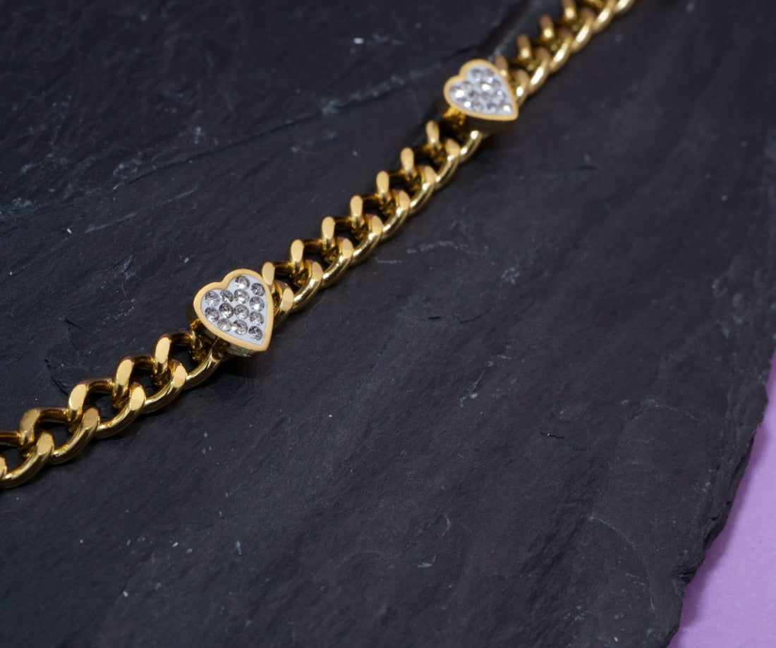 Collar Corazones Blancos Ref:D483