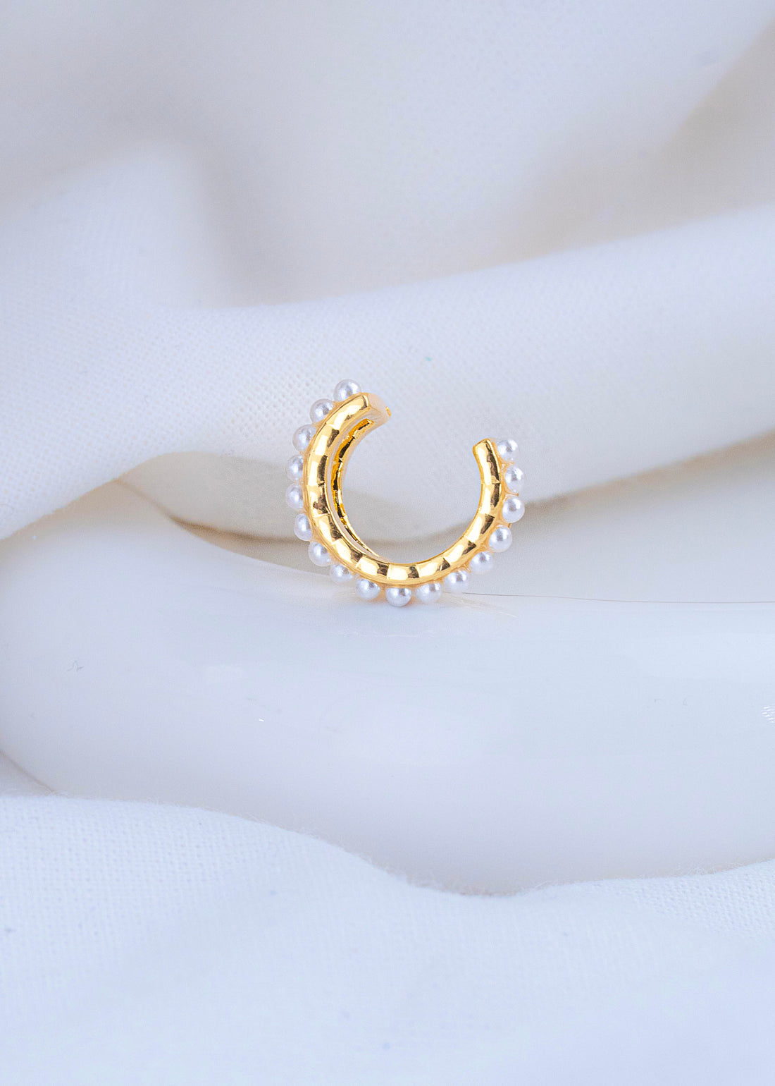 Ear Cuff Doble Perlas