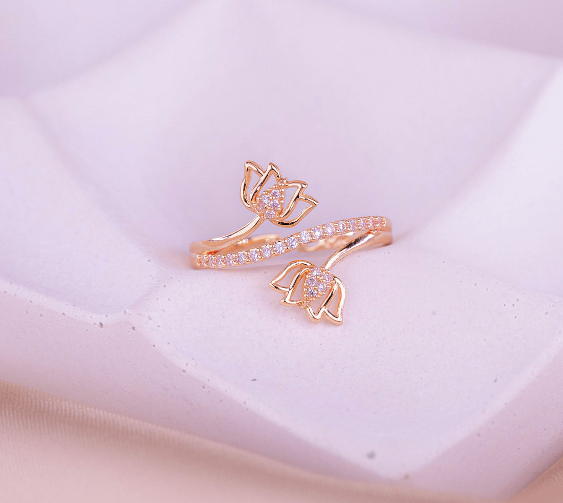 Anillo Loto Dorado Ref: A465